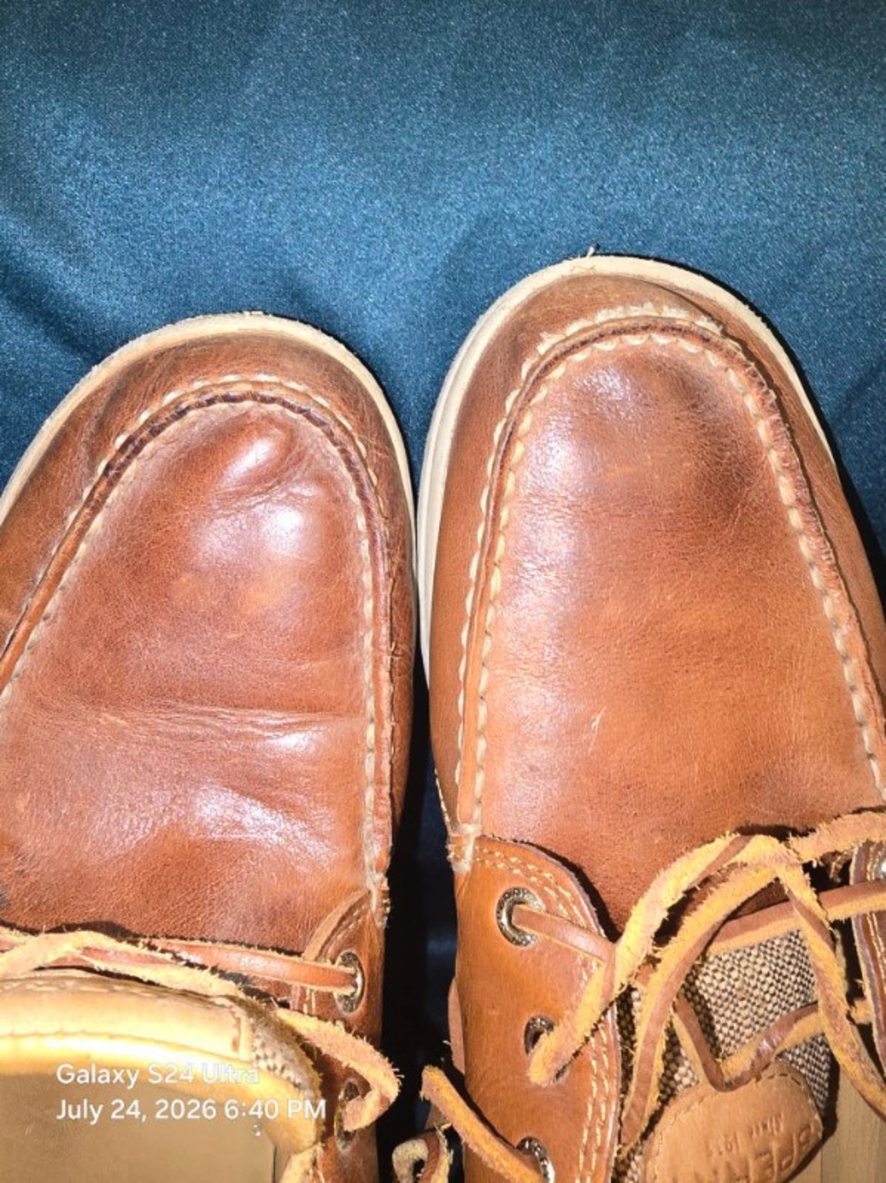Sperry Gold cup edition Brown Leather Moc Toe Boat Shoes with Tan Laces - Picture 7 of 7